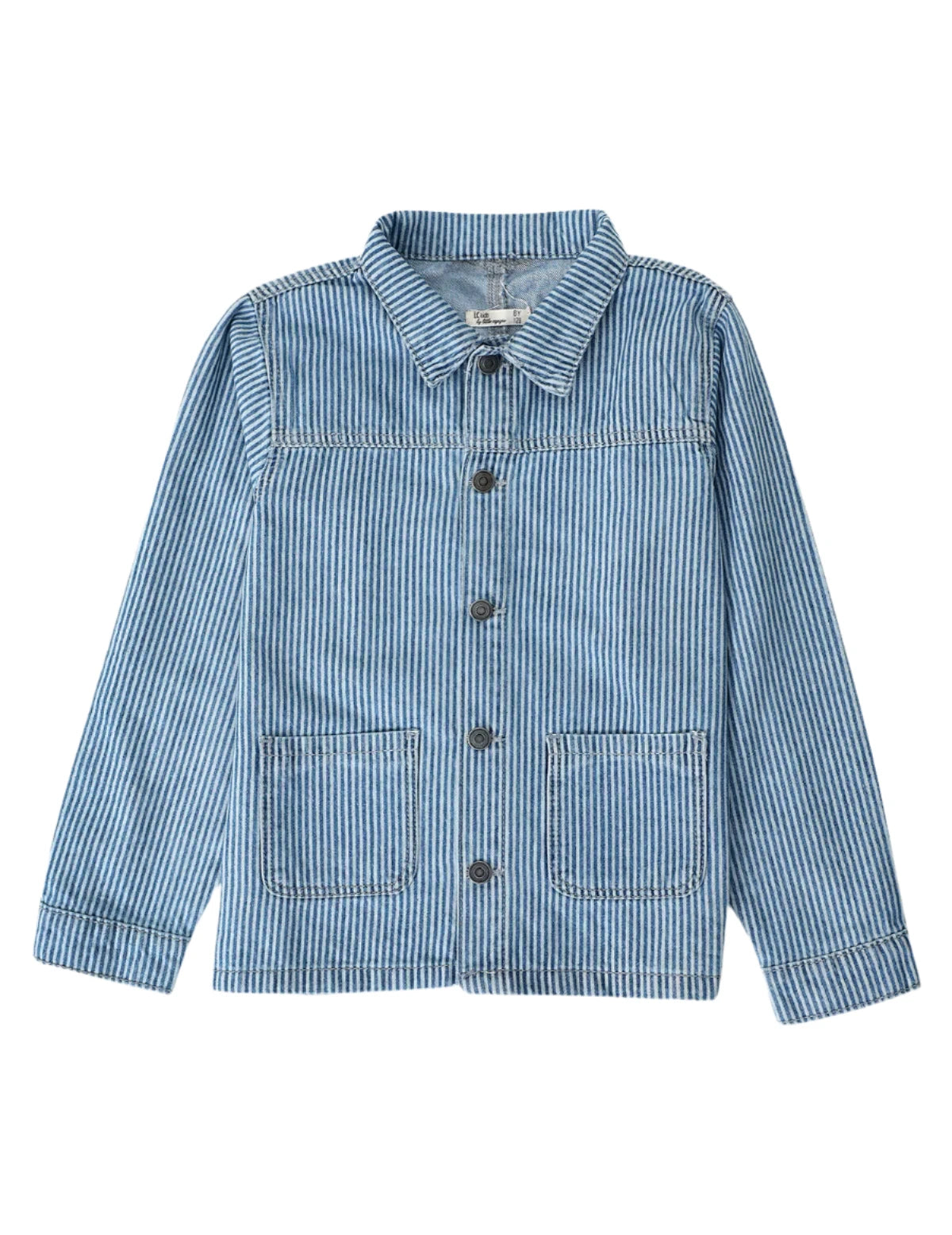 Kids Denim Wash Effect Overshirt - Light Blue