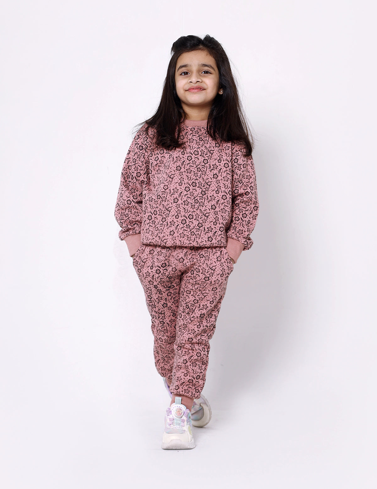 Girls Winter Suit Set - Rose Pink