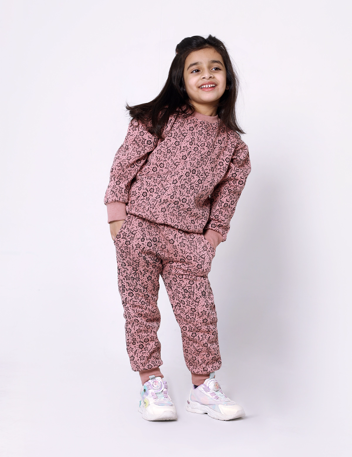 Girls Winter Suit Set - Rose Pink